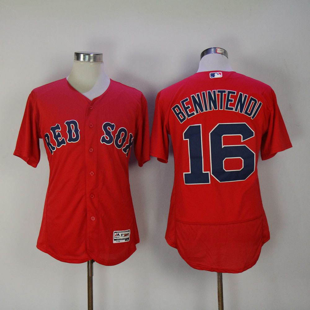 Men Boston Red Sox #16 Benintendi Red MLB Jerseys